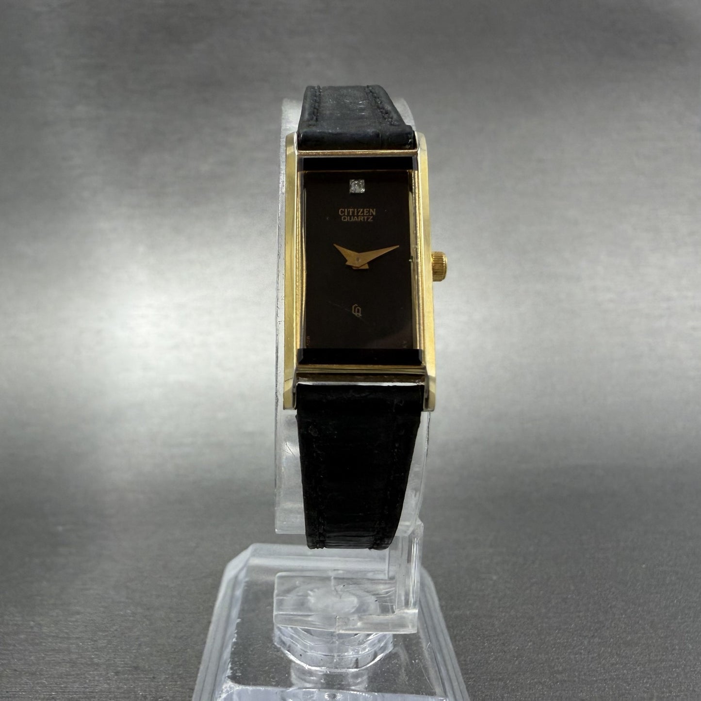 Citizen CQ tank Watch Women 14mm Black Dial Gold Tone 2250-K00535 New Battery5