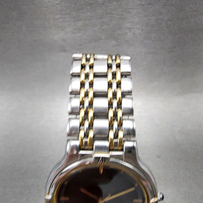 Seiko Dolce Watch Women 31mm Black Dial Two Tone Round 5e316000 New Battery4