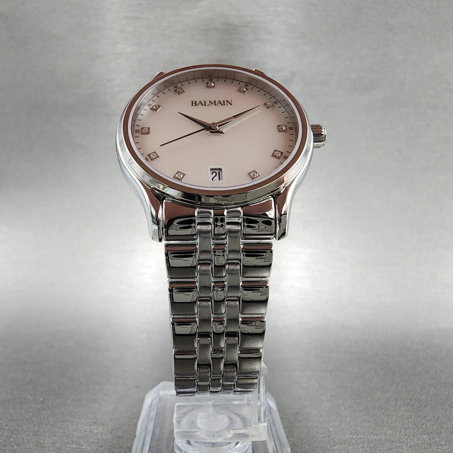 Balmain Classic R Watch Women 32mm MOP Dial Stainless Steel Date Round5
