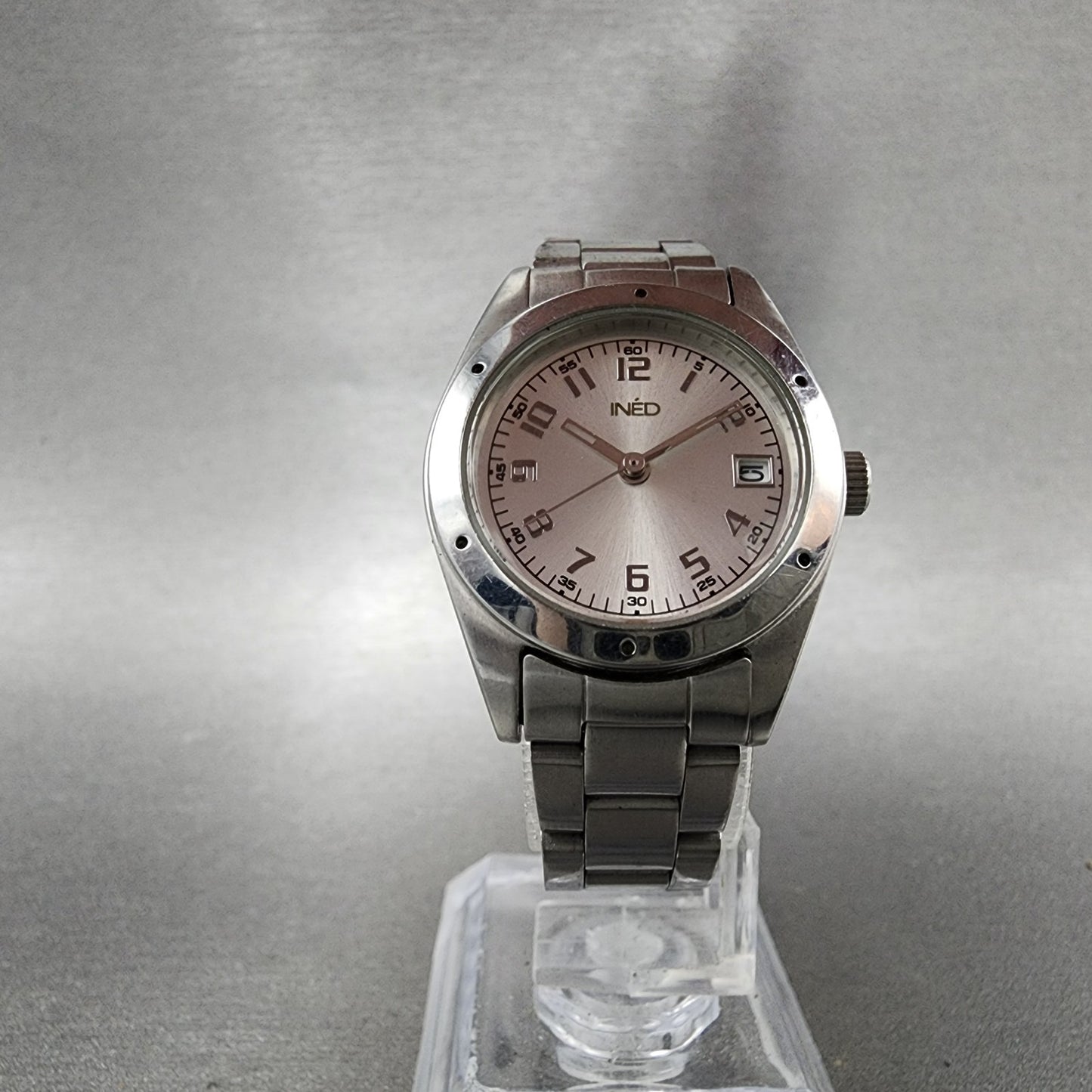 Citizen INED Watch Women 26mm Silver Dial Silver Tone Date Round New Battery5