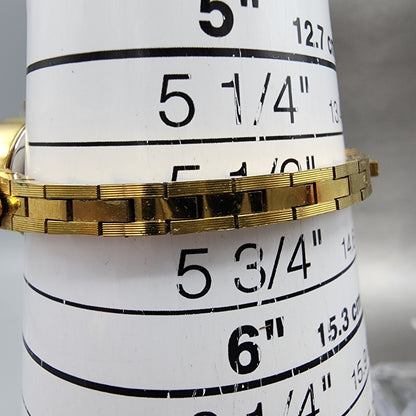 Waltham Watch Women MOP Dial Gold Tone Oval Crystal Accents New Battery10