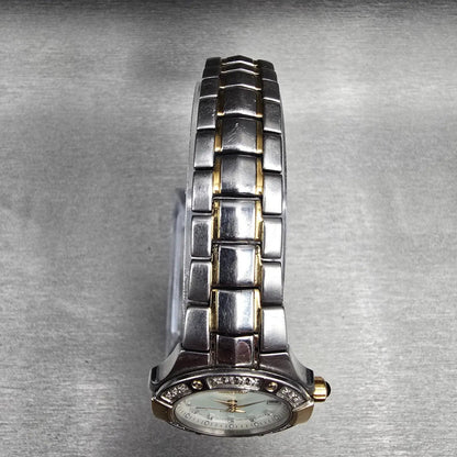 Seiko Coutura Watch Women 26mm MOP Dial Two Tone Date Diamond 7N82-0CG0 NewBat p4