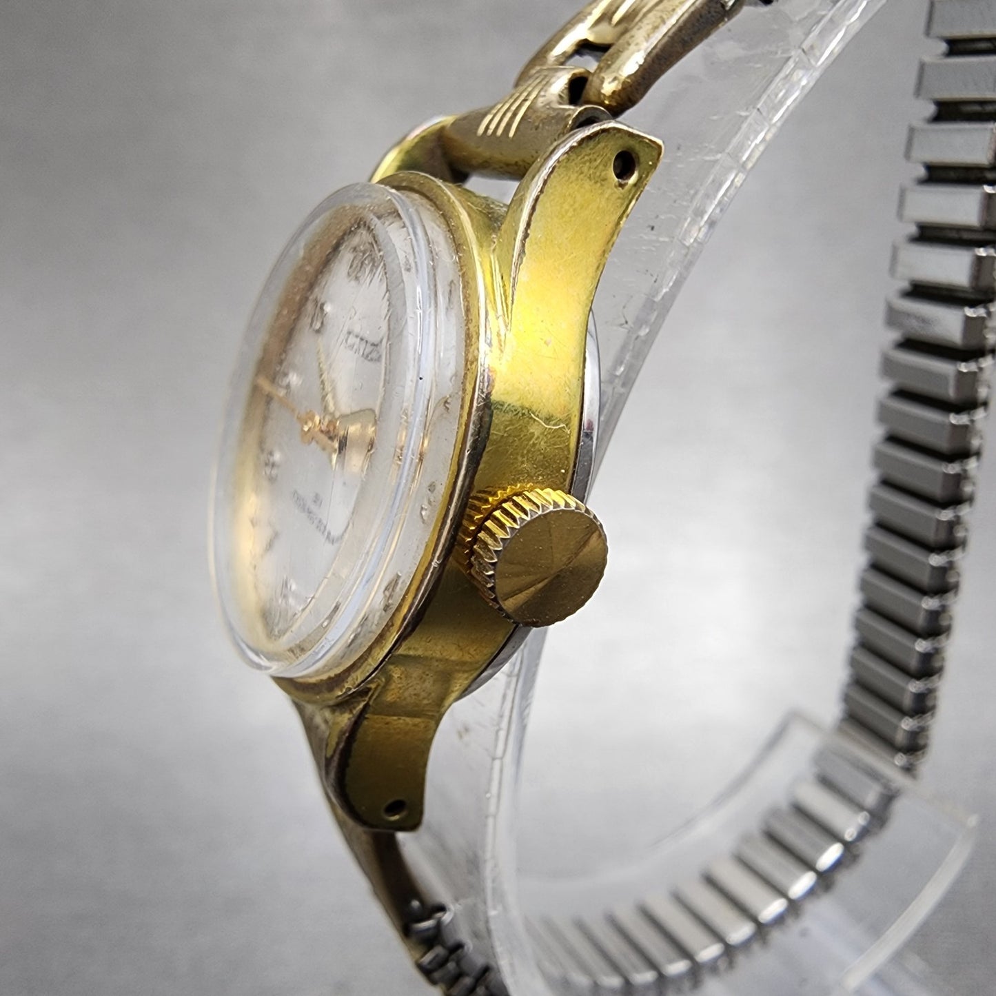 Citizen Cosmo Star Watch Women 22mm Silver Dial Gold Tone Manual 4620054 Runs2