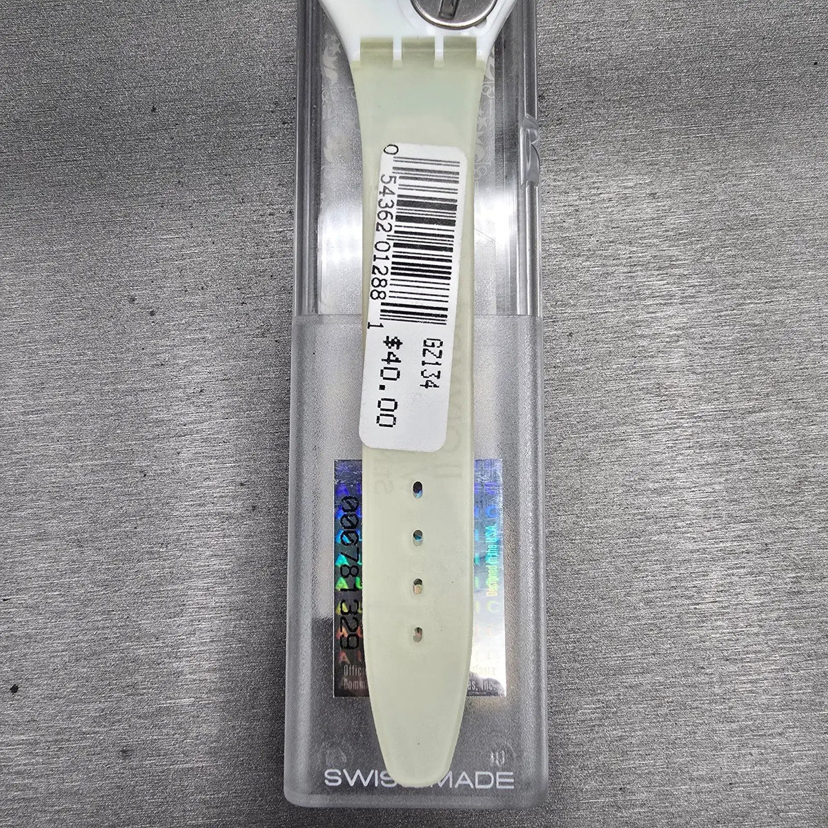 Swatch St. Moritz 1928 Watch Men 34mm Blue Dial White Case GZ134 New Battery NOS8