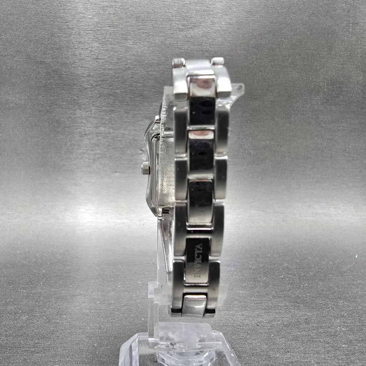 Invicta Wildflower Tank Watch Women 21mm MOP Dial Silver Tone Rectangle New Batt7