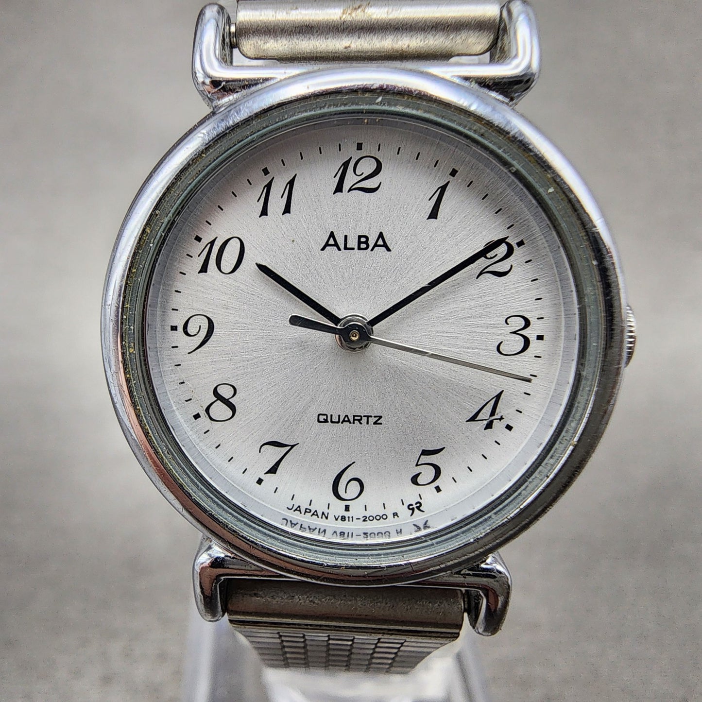 Seiko ALBA Watch Women 24mm Silver Dial Silver Tone Round V8110540 New Battery1
