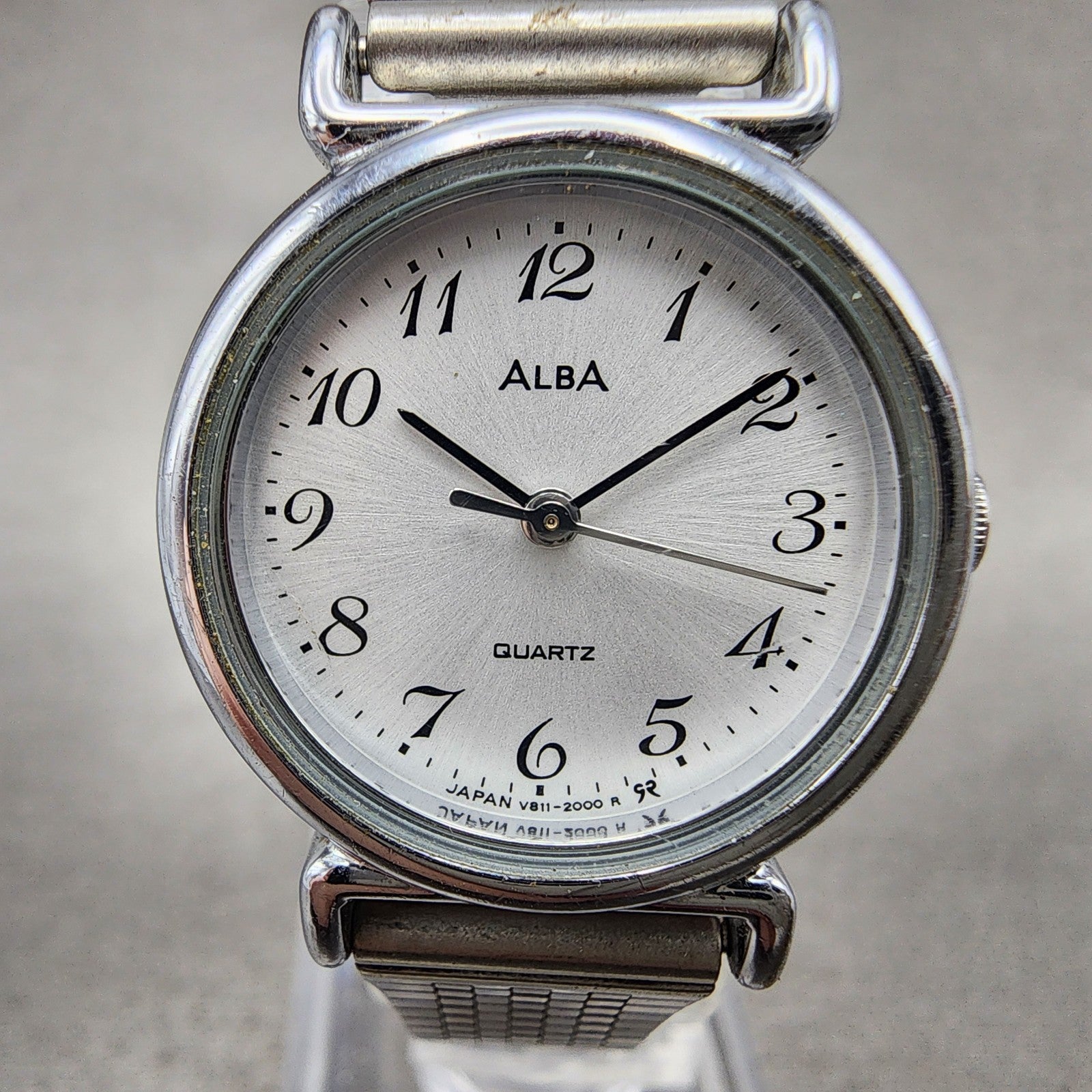 Seiko ALBA Watch Women 24mm Silver Dial Silver Tone Round V8110540 New Battery1