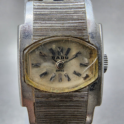 Rado Tank Watch Women 16mm Silver Dial Silver Tone Manual Wind Runs VTG1