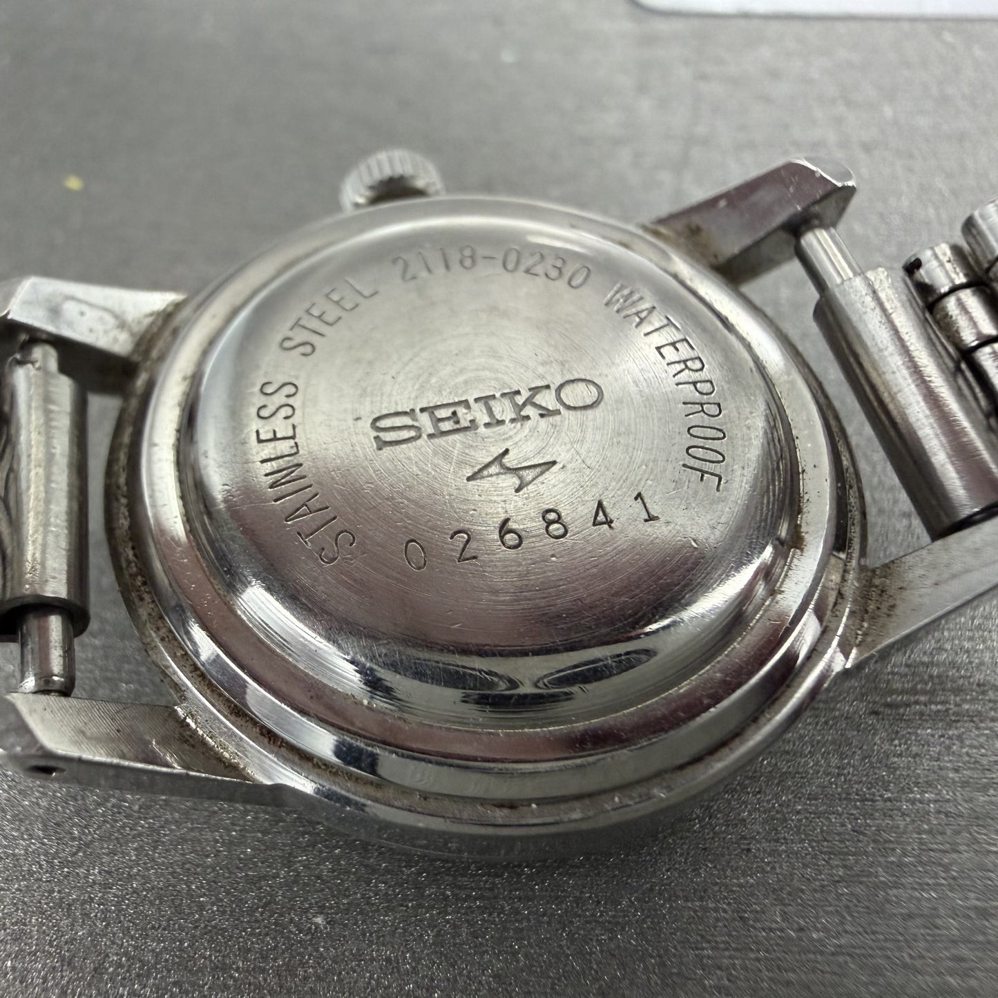 Seiko Watch Women 26mm Silver Dial Silver Tone Date 2118-0230 Manual Runs9