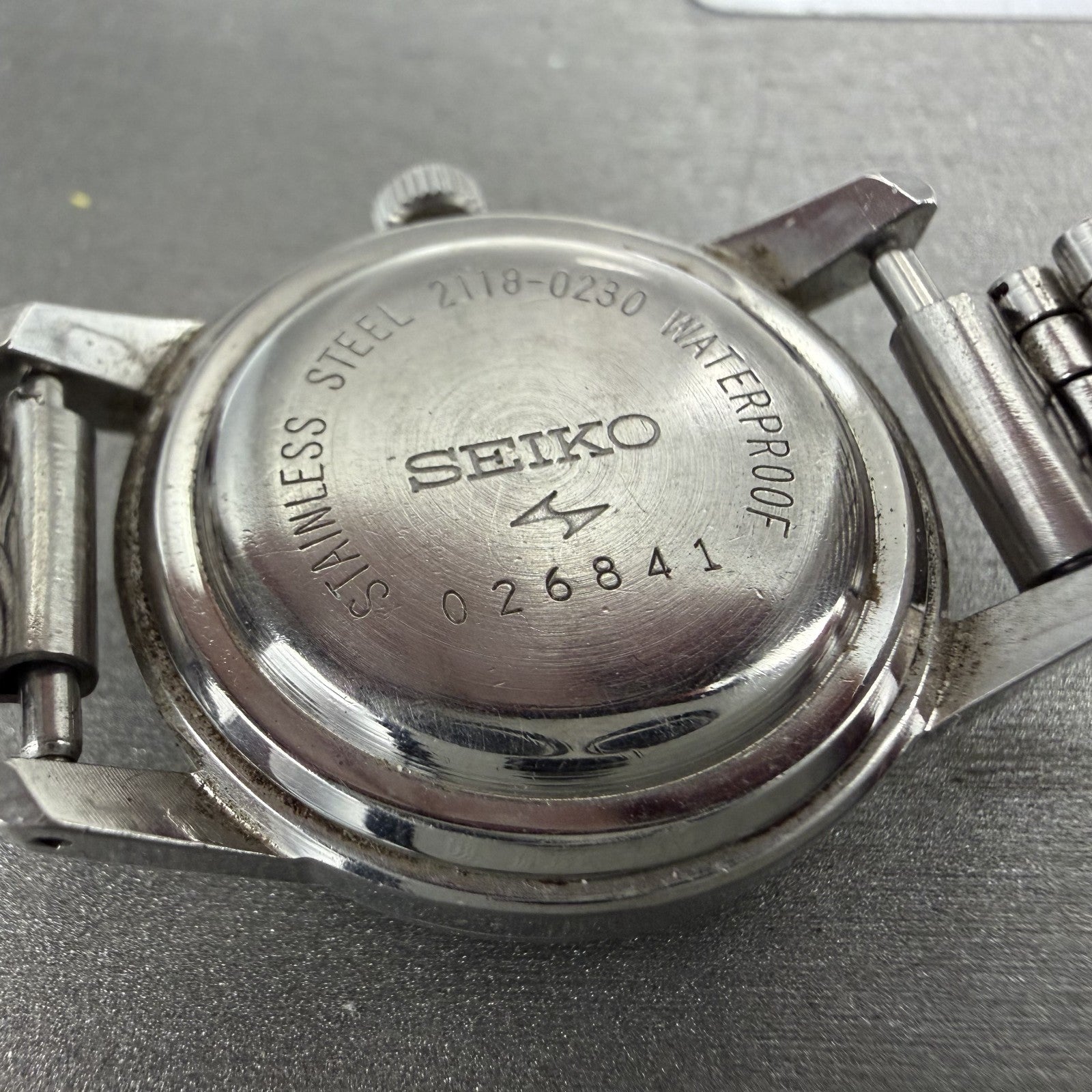 Seiko Watch Women 26mm Silver Dial Silver Tone Date 2118-0230 Manual Runs9