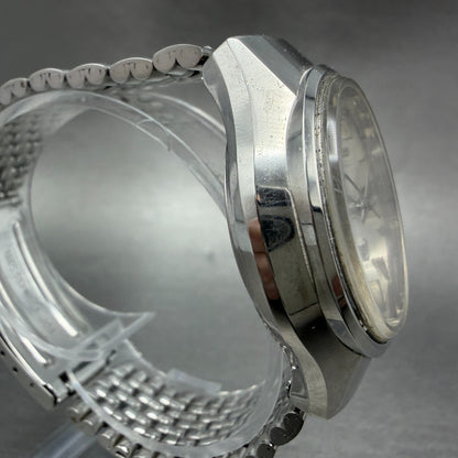 Seiko QR Watch Men 37mm Silver Dial Silver Tone Daydate 3863-7010 New Battery3