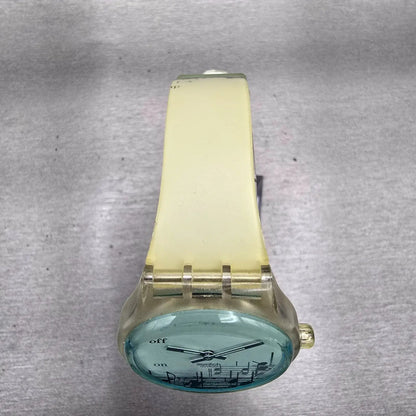 Swatch Musicall DODECAPHONIC Watch Women Blue Dial Clear Case SLK113 New Battery4