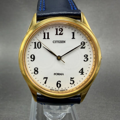 Citizen Forma Watch Unisex 33mm White Dial Gold Tone Round 4631-E63051 New Batt0