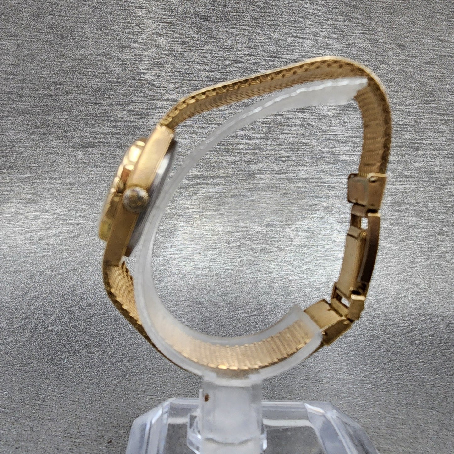 Rado Watch Women 25mm Gold Dial Gold Tone Rectangle Manual Wind Cal 612 PARTS7