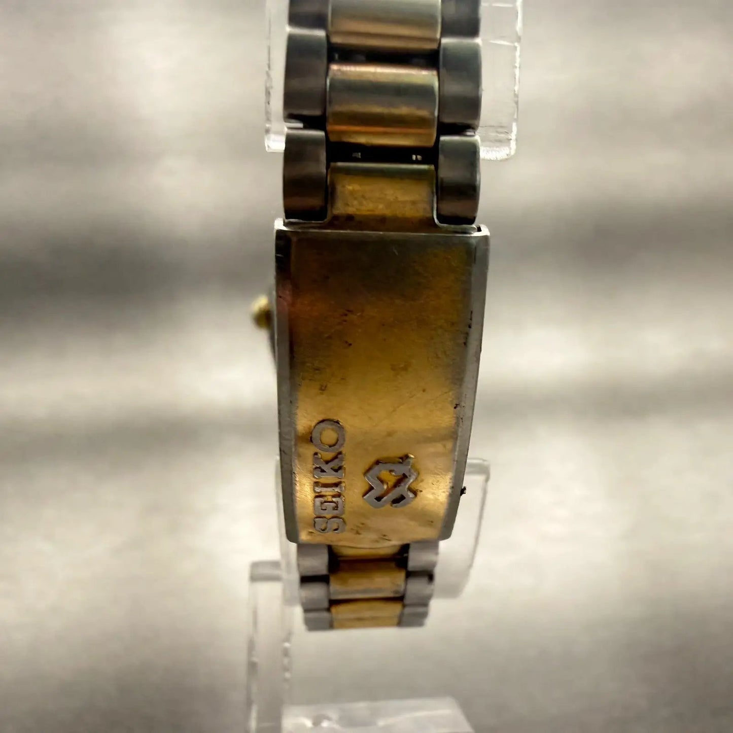 Seiko SQ Watch Women 24mm Silver Dial Two Tone Daydate Round 2626-0159 New Batt7
