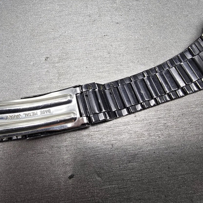 Seiko Silver Wave Watch Men 34mm Black Digital Chronograph A914-5A50 PARTS VTG14
