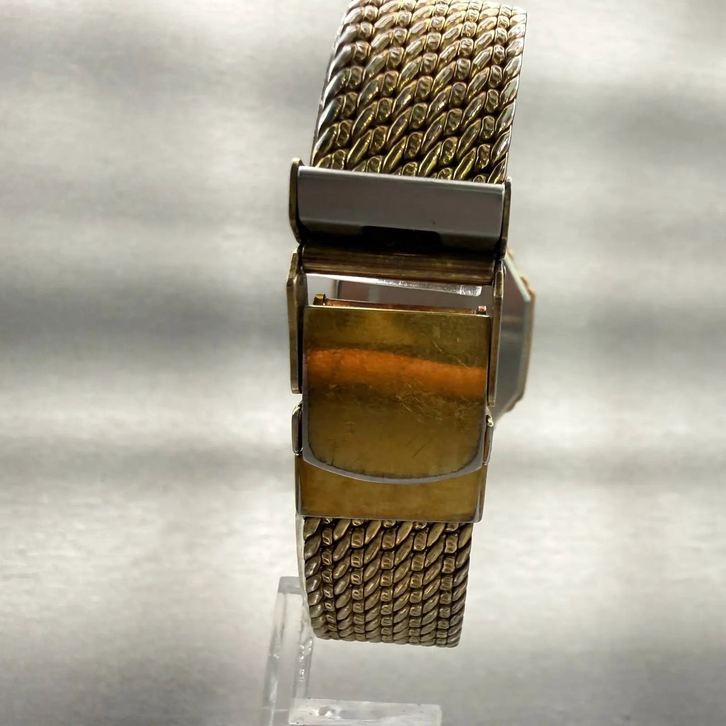 Seiko Dolce Watch Men 29mm Gold Dial Gold Tone Octagon 7731-5000 New Battery7