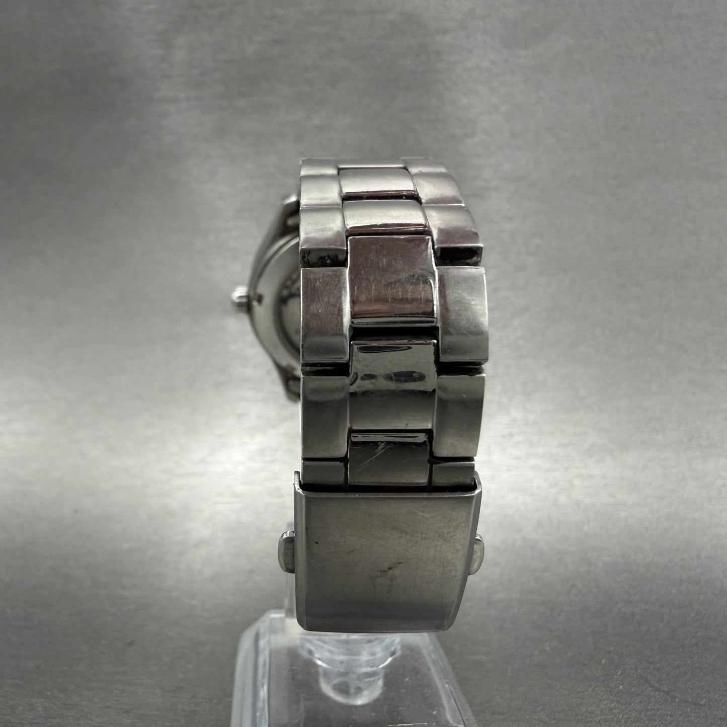 Bulova Automatic Watch Women 36mm MOP Heart Dial Silver Tone Round 96R151 Runs7