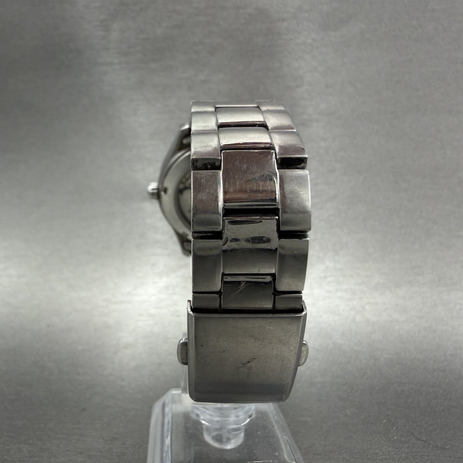 Bulova Automatic Watch Women 36mm MOP Heart Dial Silver Tone Round 96R151 Runs7