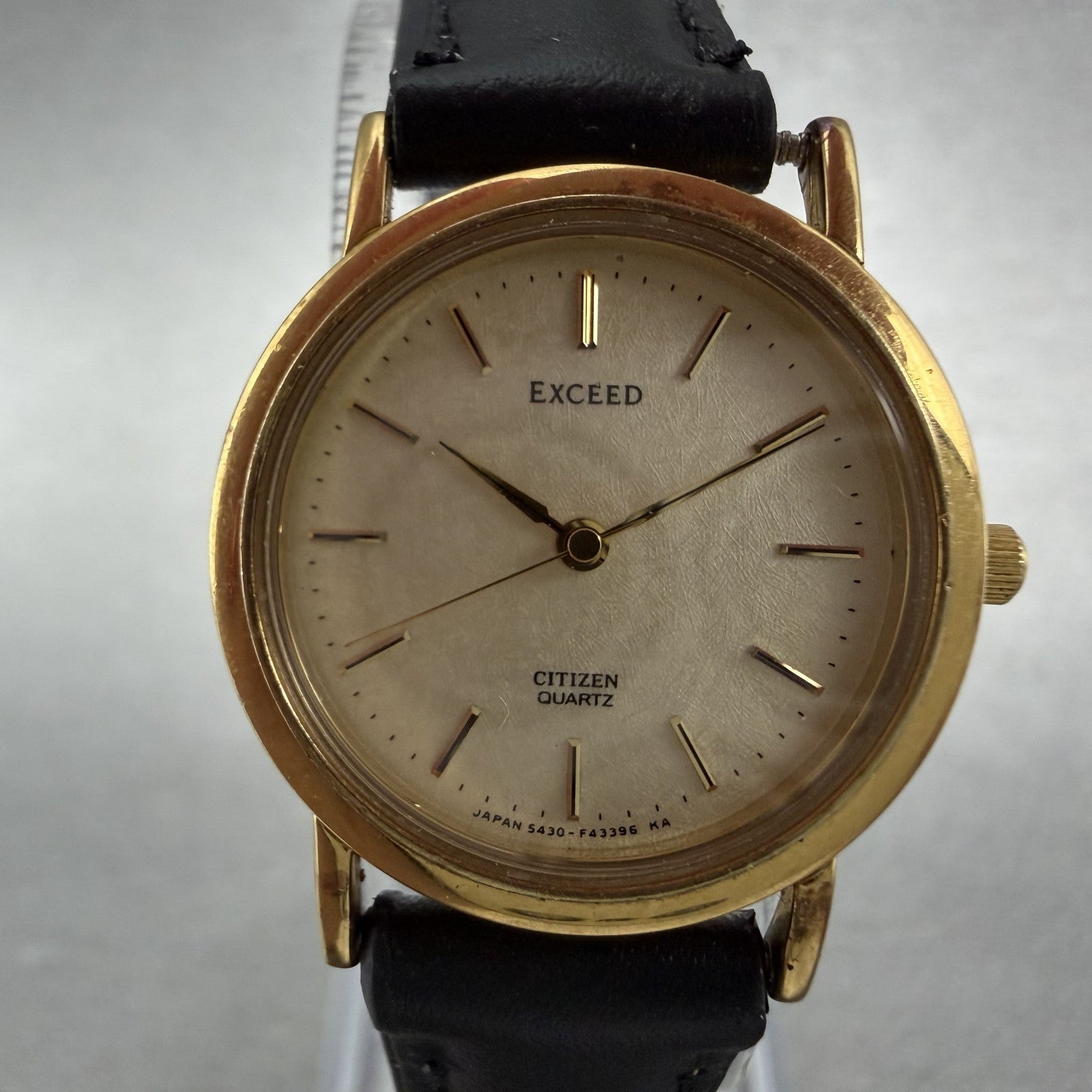 Citizen Exceed Watch Women 23mm Champagne Dial Gold Tone Round New Battery READ!1