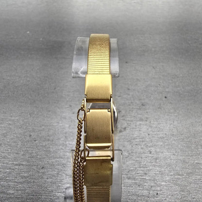 Citizen CQ Watch Women 17mm  Brown Dial Gold Tone Oval 3220 Vintage New Battery7