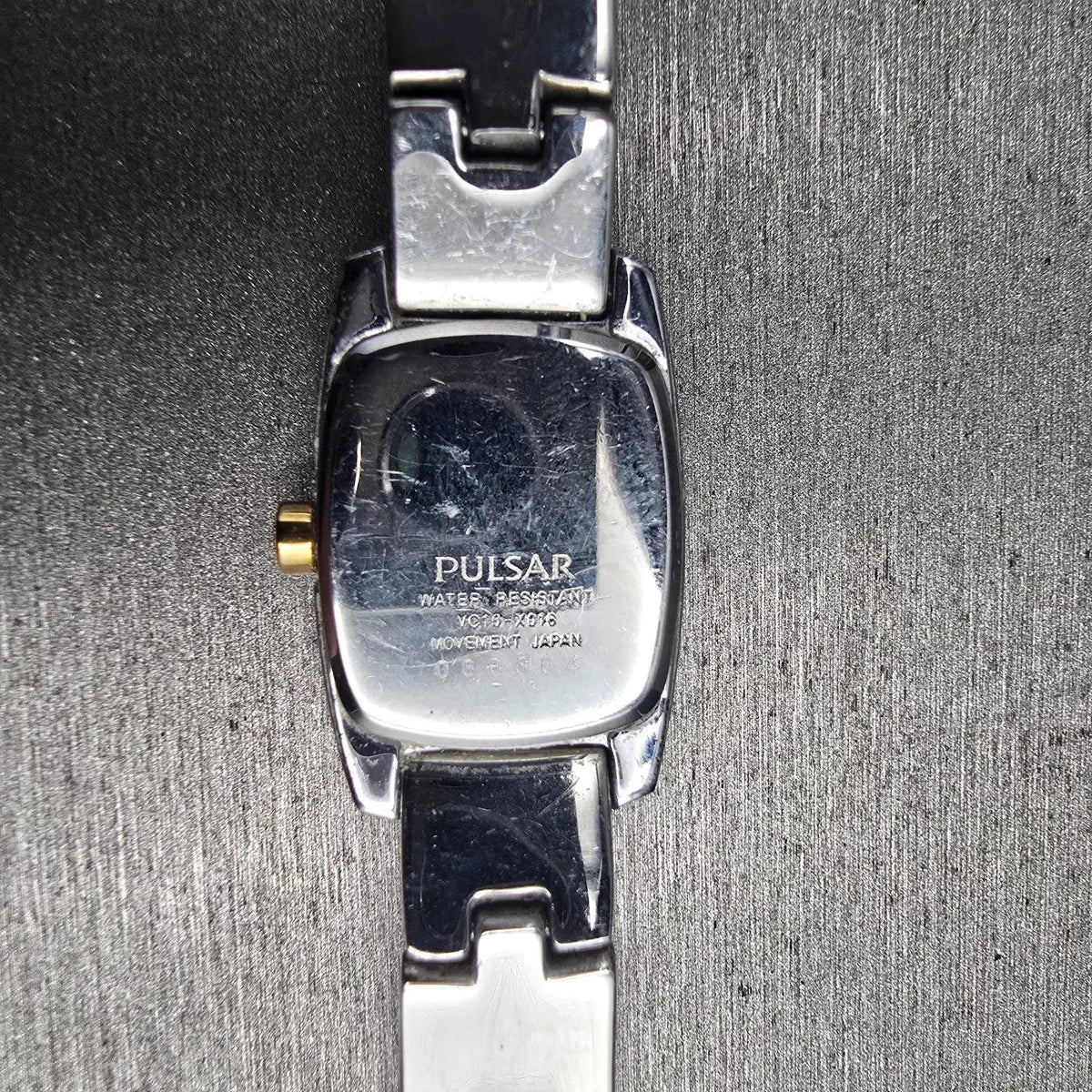 Pulsar Watch Women 18mm MOP Dial Two Tone Rectangle VC10-X016 New Battery JP10