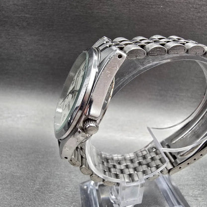 Seiko Alba Watch Men 35mm Luminous Dial Silver Tone Daydate 7N33-K002 New Batt2