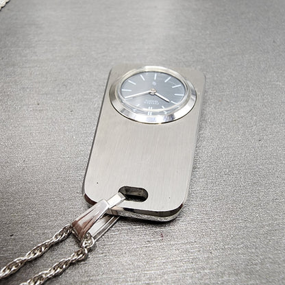 Citizen Necklace Watch Women Gray Dial Steel Rectangle New Battery W/Box5