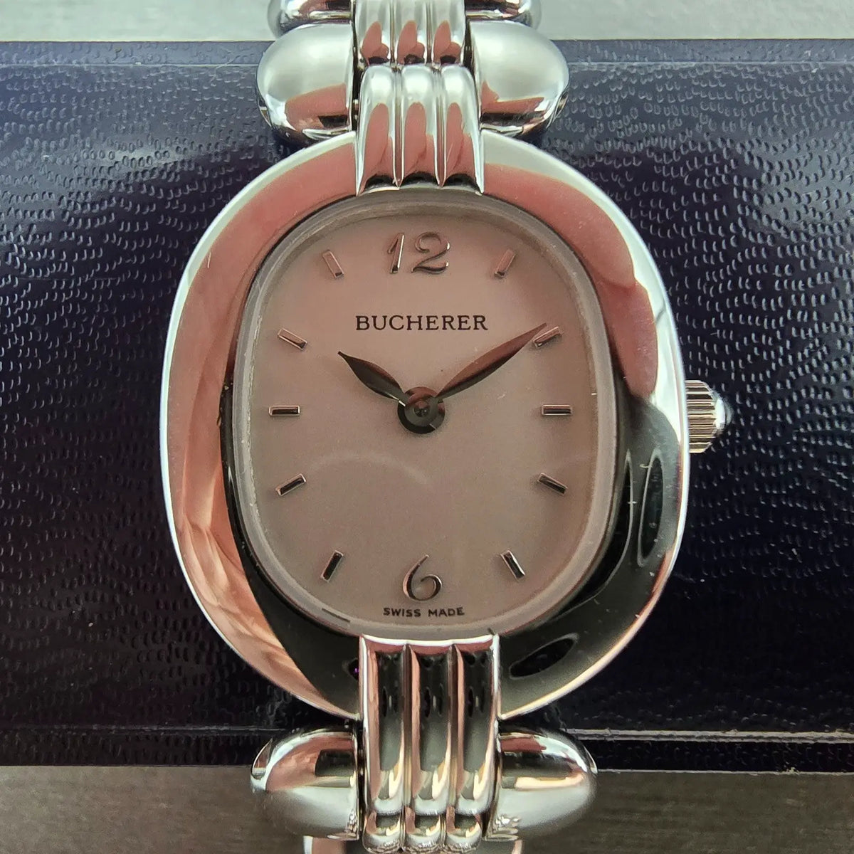 Bucherer Watch Women 21mm Silver Dial Silver Tone Oval 901.507 New battery1