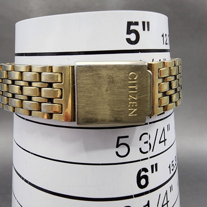 Citizen CQ Watch Women 19mm Black Dial Gold Tone Round 3220316719 New Battery10