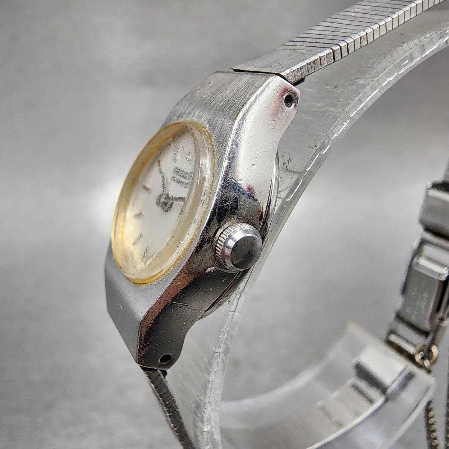 Seiko Watch Women 16mm White Dial Silver Tone Round 54200029 New Battery VTG2