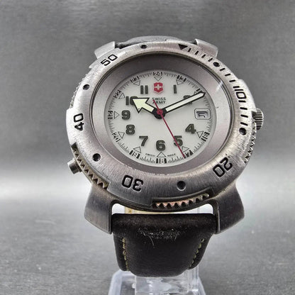 Victorinox Swiss Army Sportline Watch Men 40mm Gray Dial Silver Date PARTS DAS6