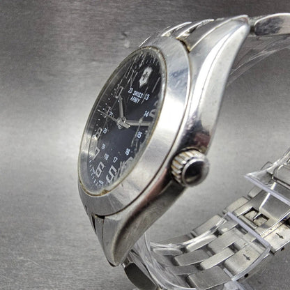 Victorinox Swiss Army Alliance Watch Men 38mm Black Dial Steel Date New Battery2