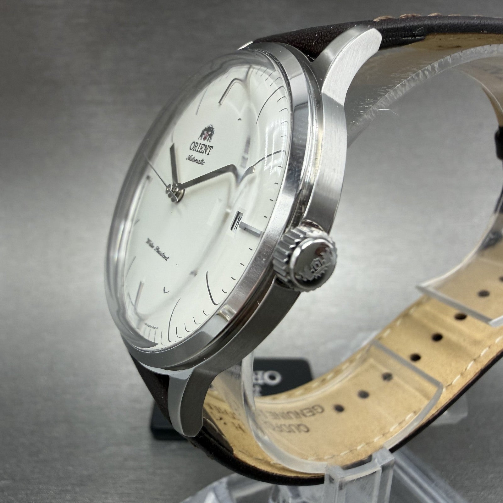 Orient Bambino Watch Men 41mm White Dial Stainless Steel Date Round Automatic AB2
