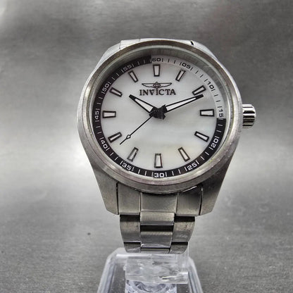 Invicta Specialty Watch Women 33mm White Dial Silver Tone 12830 New Battery5