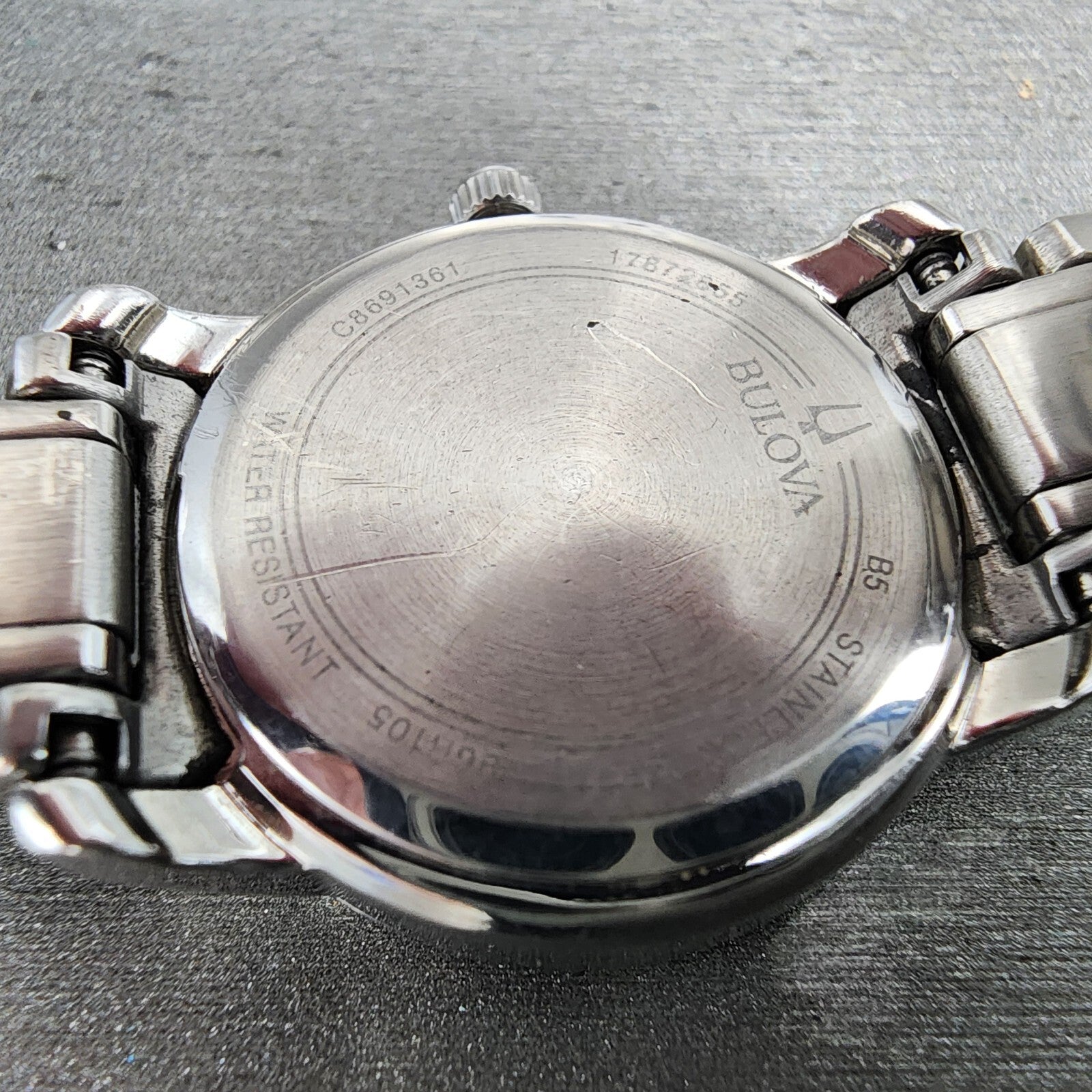 Bulova Watch Women 26mm MOP Dial Steel Diamond Bezel Date Round 96R105 NewBat9
