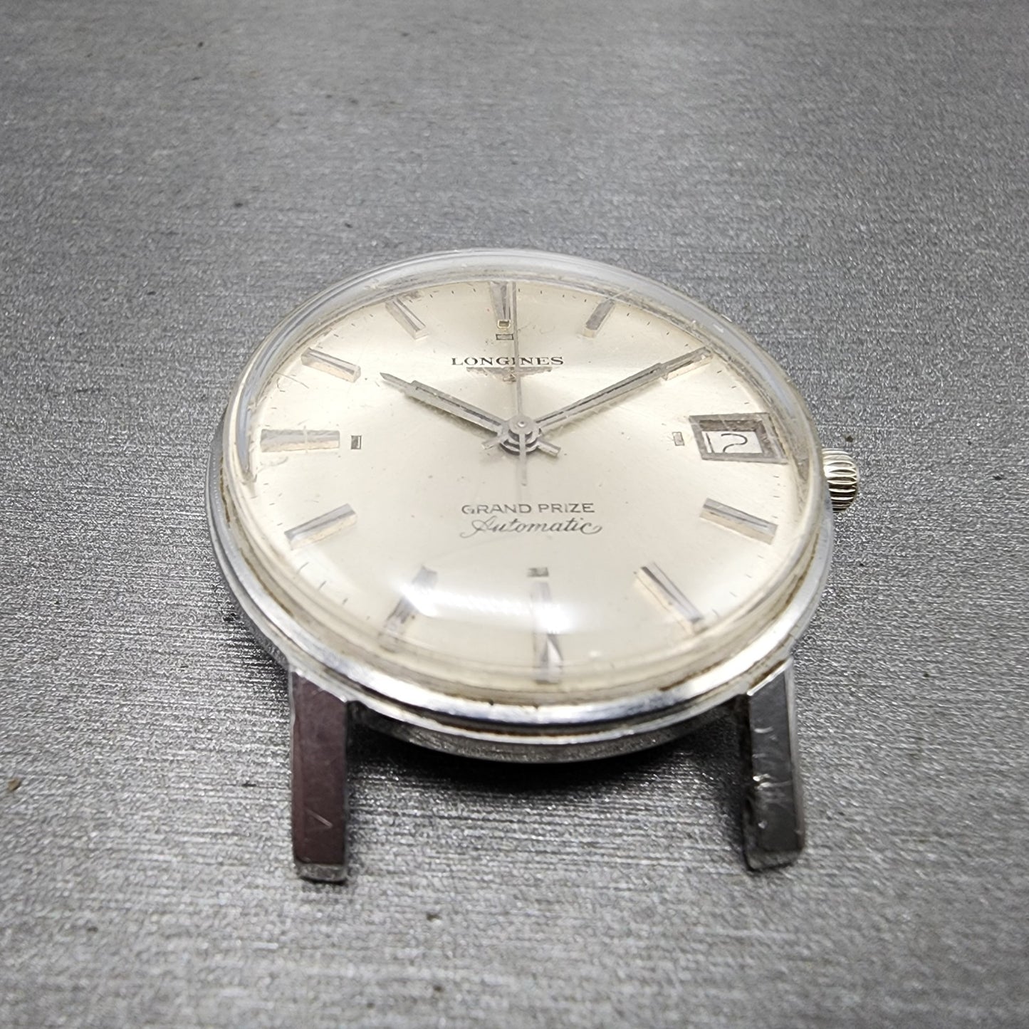 Longines Grand Prize Automatic Watch Men 34mm Silver Dial Stainless Steel PARTS3