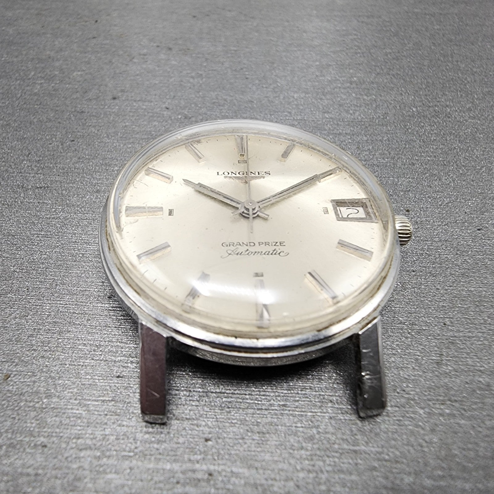 Longines Grand Prize Automatic Watch Men 34mm Silver Dial Stainless Steel PARTS3