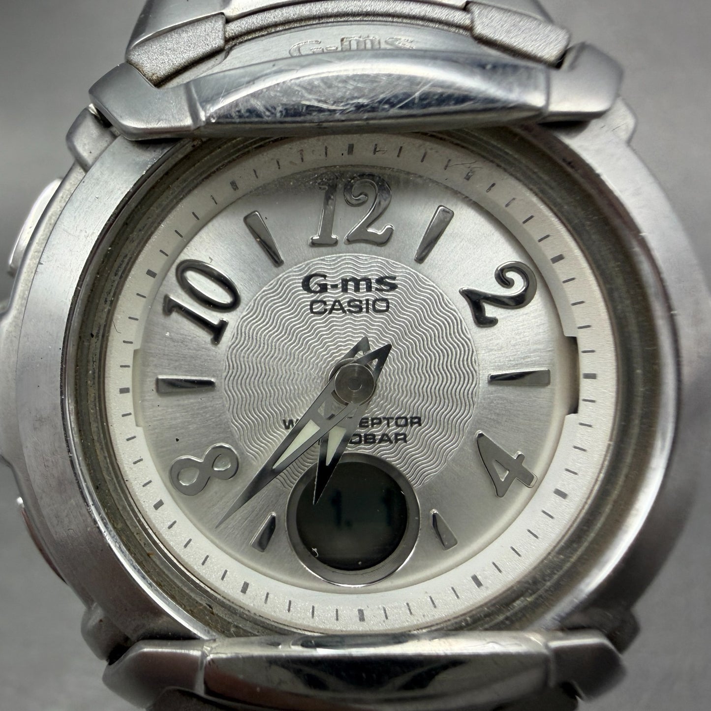 Casio baby-G Watch Women 41mm Silver Dial Steel Case MSCG-1100L New Battery1