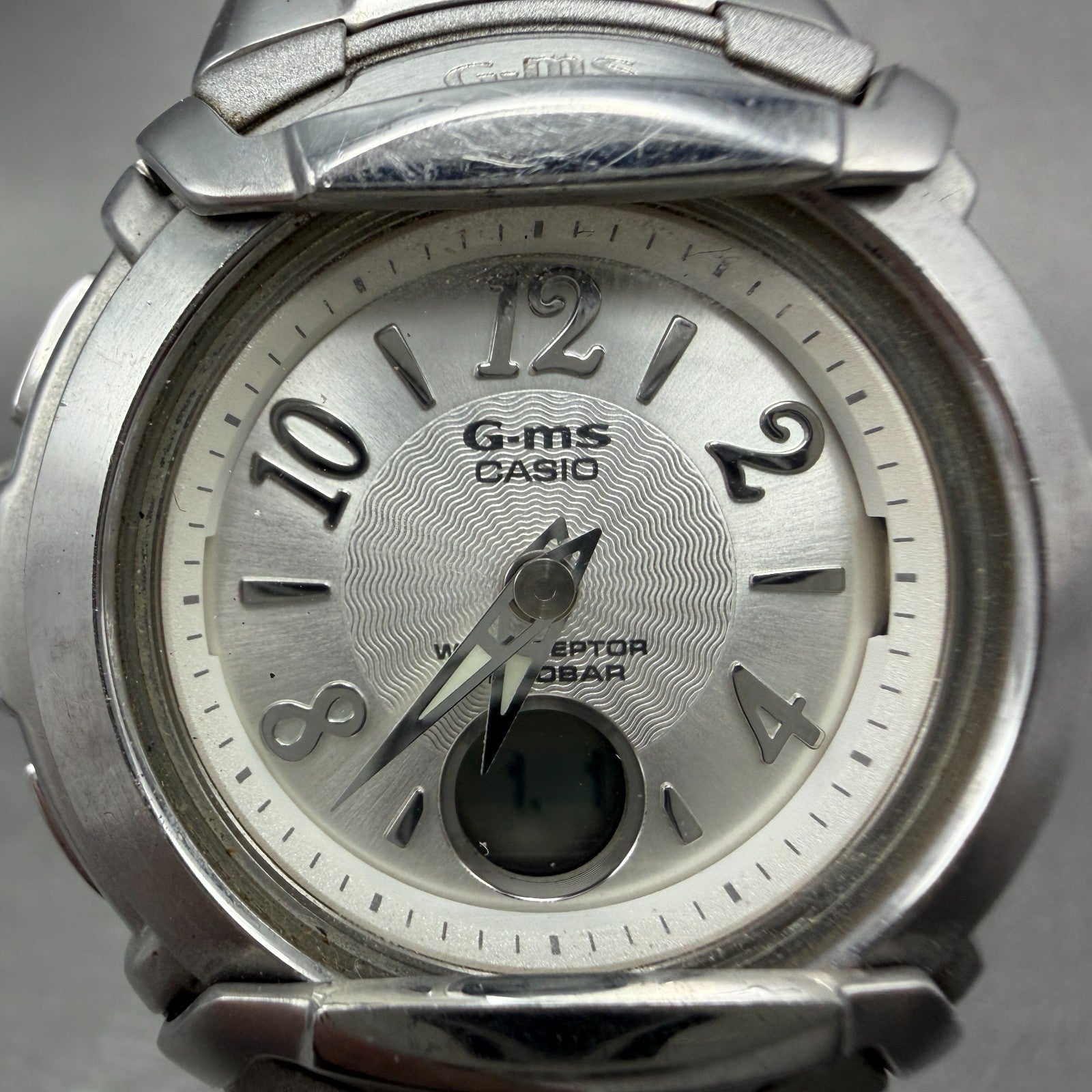 Casio baby-G Watch Women 41mm Silver Dial Steel Case MSCG-1100L New Battery1