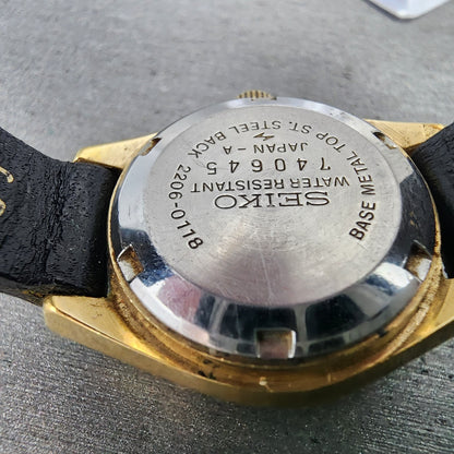 Seiko Automatic Watch Women 24mm Brown Dial Gold Tone Daydate READ!!!! Runs9