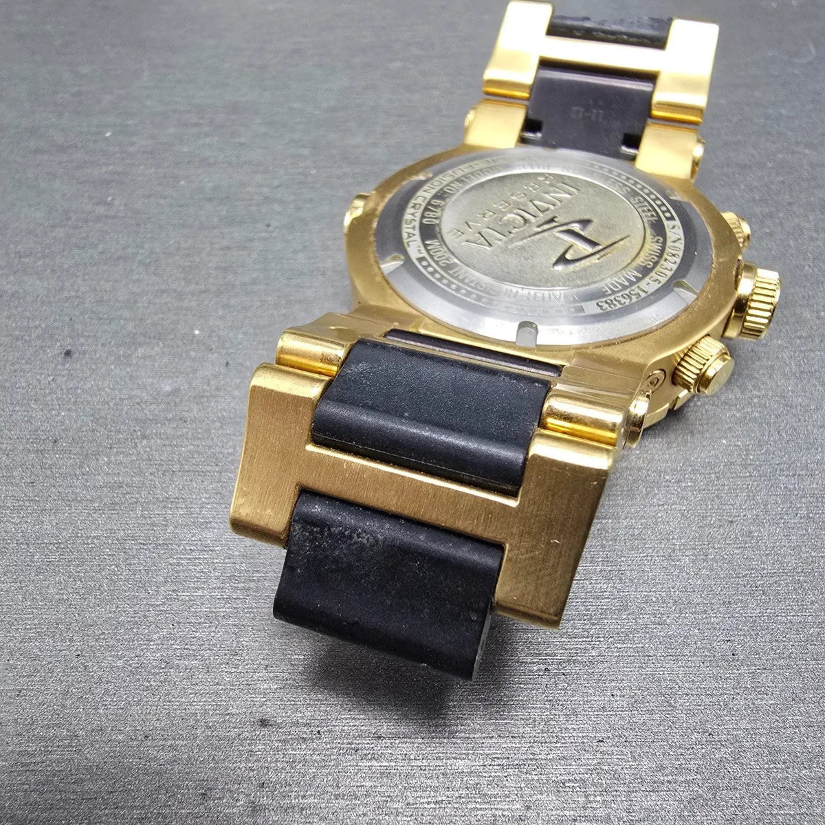 Invicta Reserve Ocean Reef Chronograph Watch Men 46mm MOP Dial Black Gold  READ!11