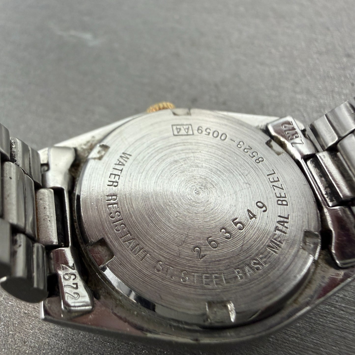 Seiko SQ Watch Women 25mm Silver Dial Two Tone Daydate Round 8523-0059 New Batte9