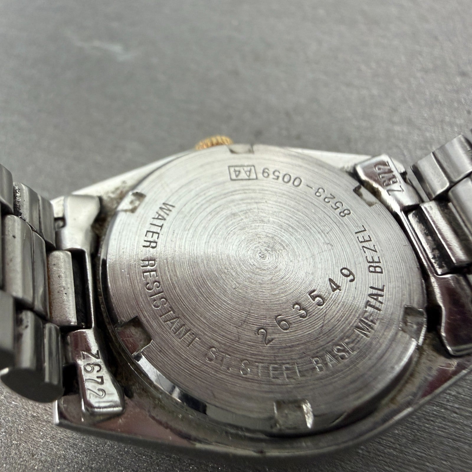 Seiko SQ Watch Women 25mm Silver Dial Two Tone Daydate Round 8523-0059 New Batte9