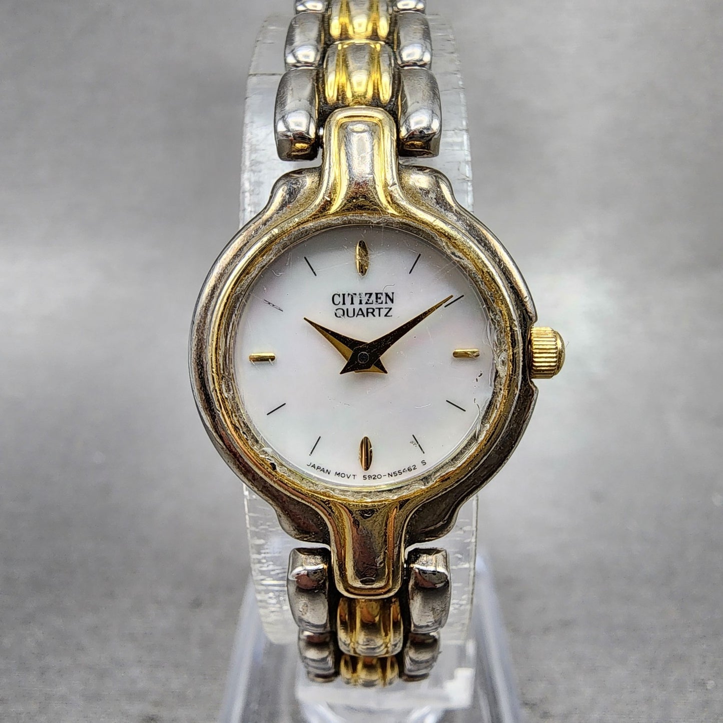 Citizen Watch Women 20mm MOP Dial Two Tone Round 5920S57308 New Battery0