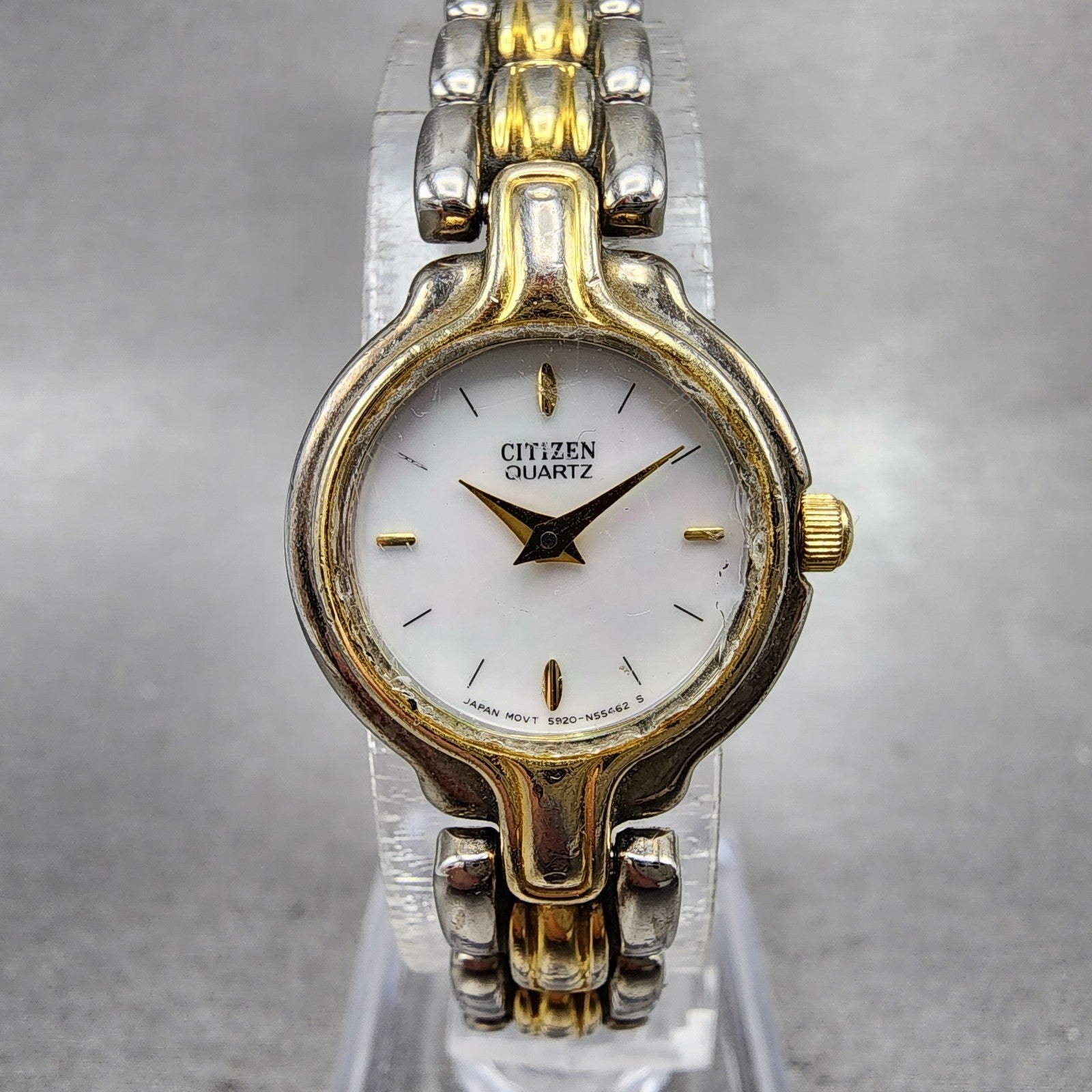 Citizen Watch Women 20mm MOP Dial Two Tone Round 5920S57308 New Battery0