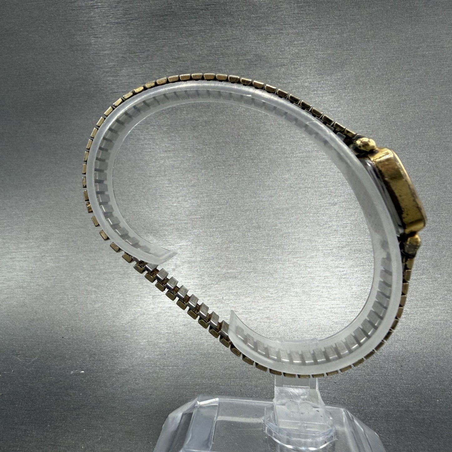 Hamilton Tank Watch Women 16mm Champagne Dial Gold Tone Rectangle 8908 New Batt8