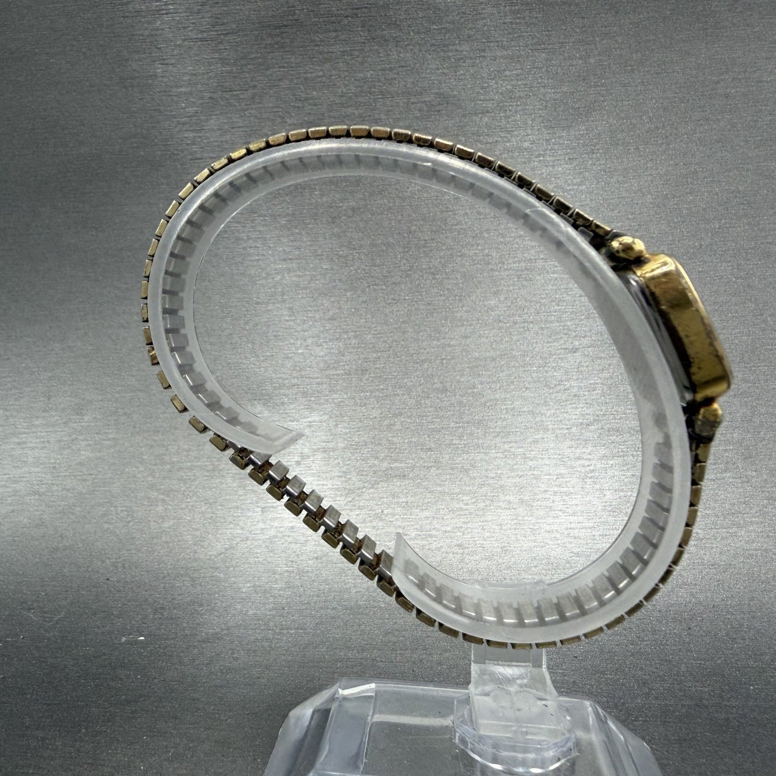 Hamilton Tank Watch Women 16mm Champagne Dial Gold Tone Rectangle 8908 New Batt8
