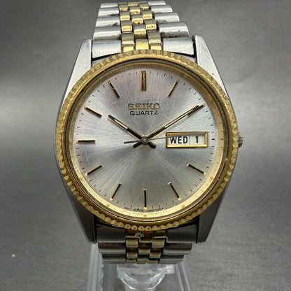 Seiko President Watch Men 36mm Silver Dial Two Tone Daydate SGF204 New Batt 93BD0