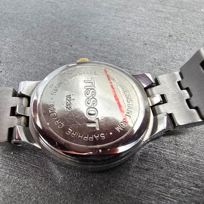 Tissot Stylist Watch Women 23mm Black Dial Two Tone Round V232 New Battery9